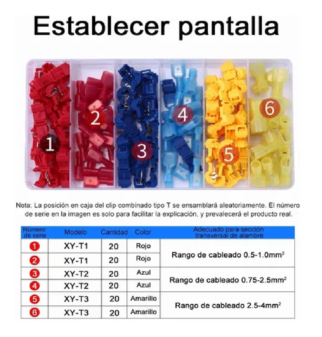 Kit Conectores T-tap Terminales Cables De E Estuche