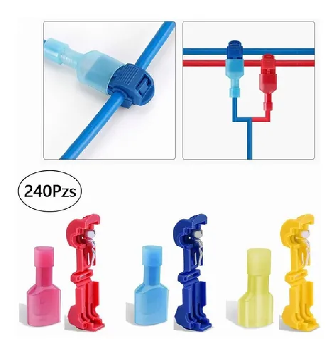 Kit Conectores T-tap Terminales Cables De E Estuche