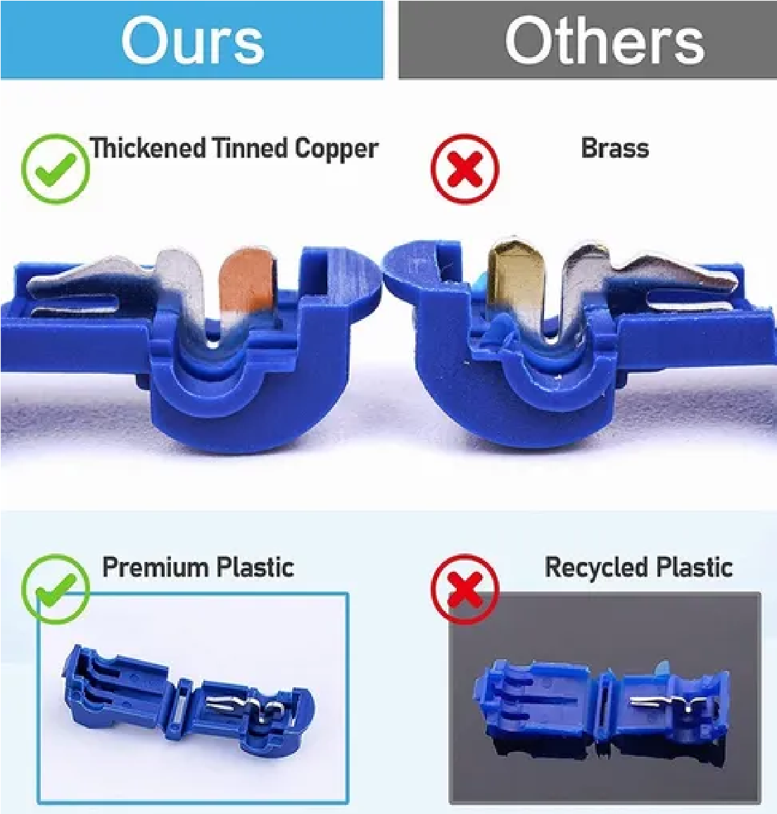 Kit Conectores T-tap Terminales Cables De E Estuche