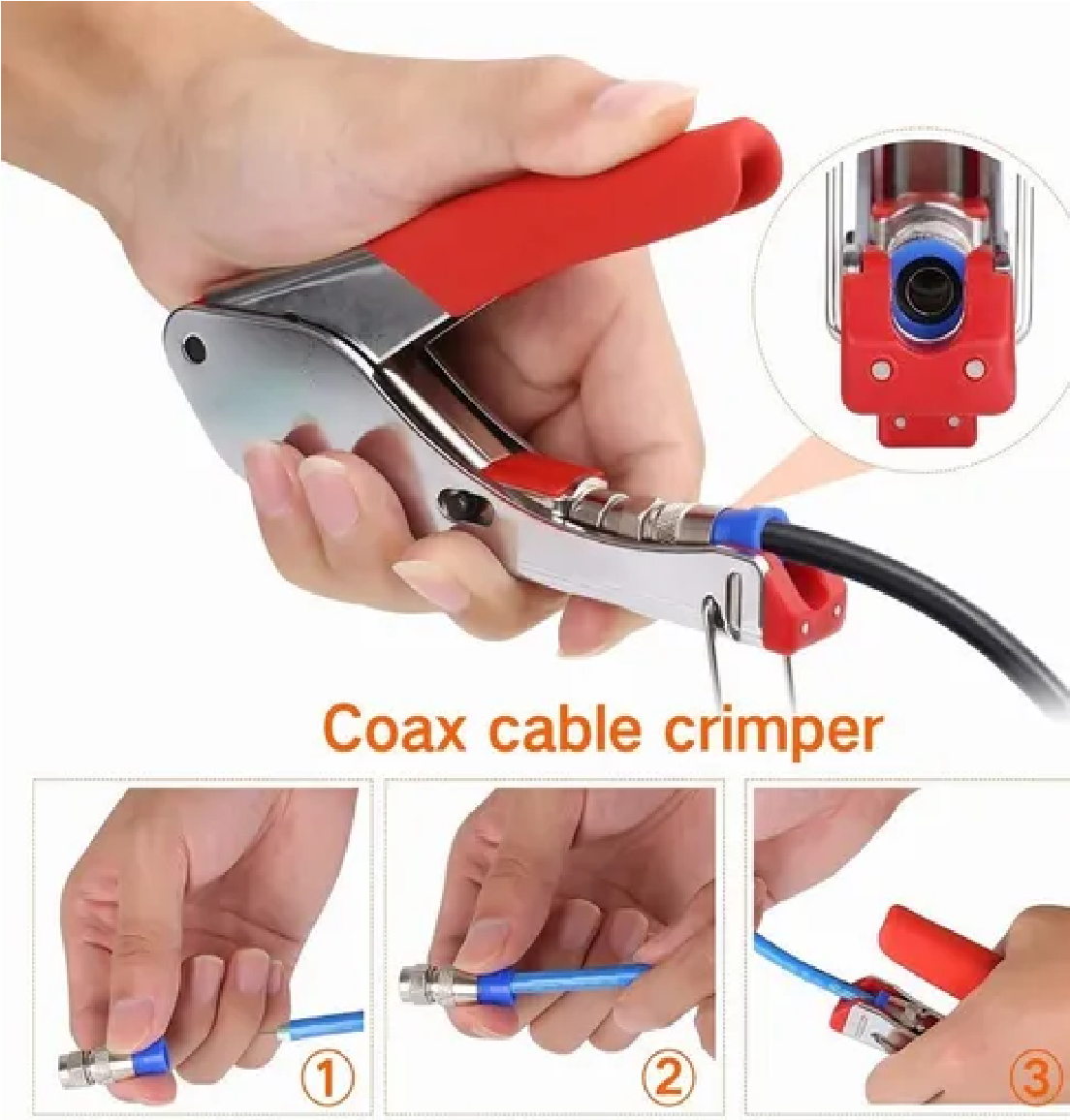 Pinza Pelacables Rg6/ Rg59 Para Cable Coaxial Con Conector