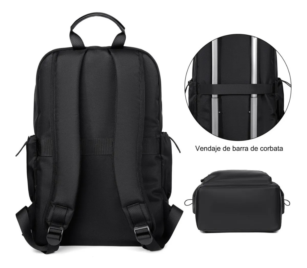 Mochila Multifuncional, Apta Para Portátil De 15,6 Pulgadas negra