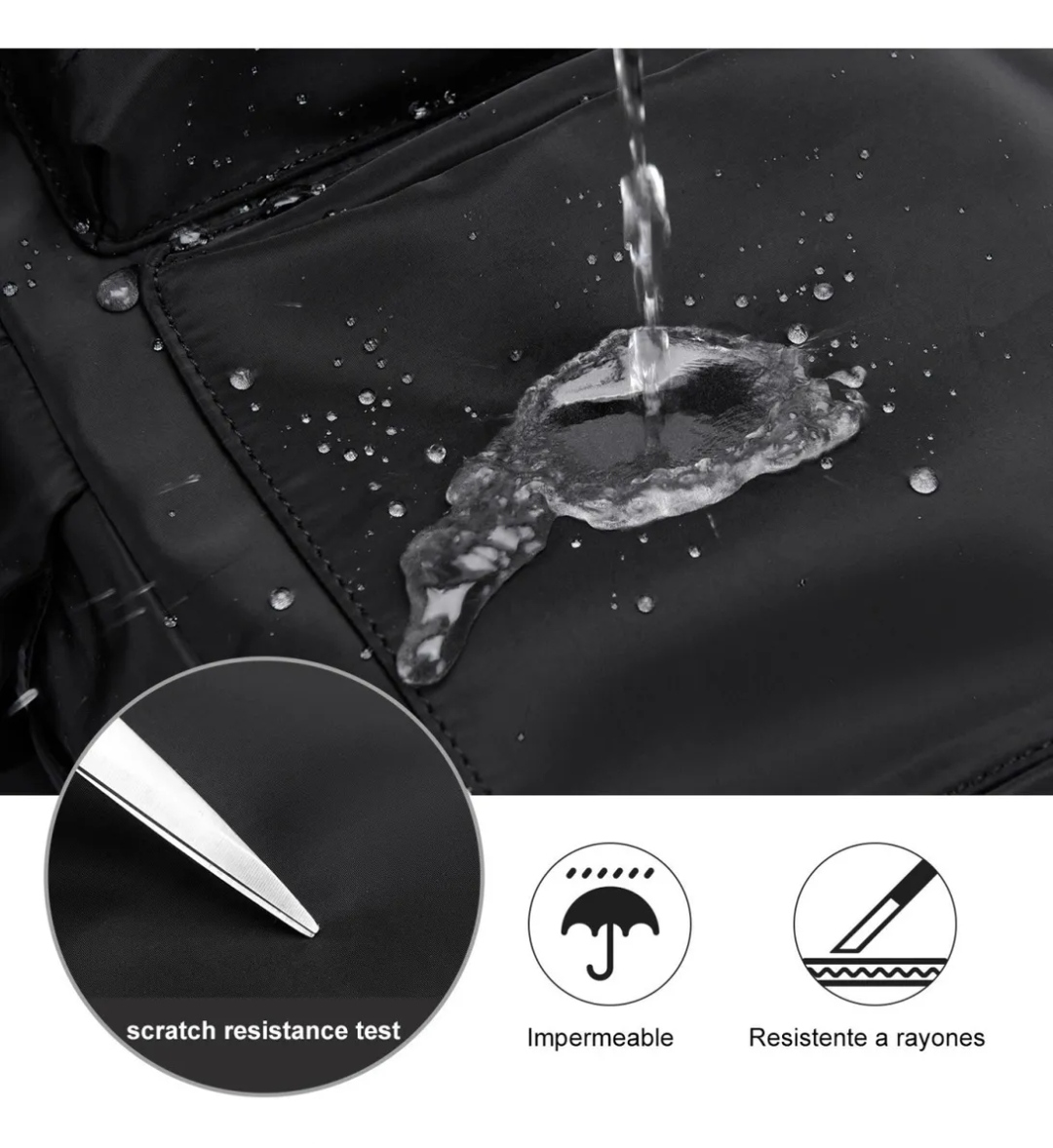 Mochila Multifuncional, Apta Para Portátil De 15,6 Pulgadas negra