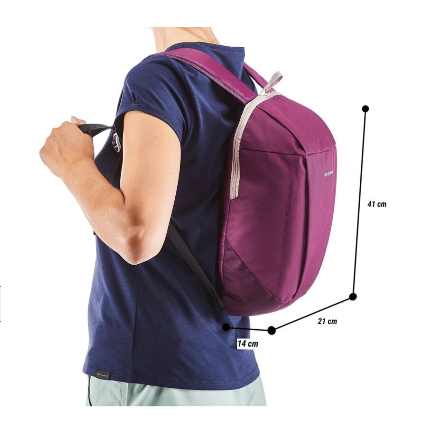 MOCHILA DE SENDERISMO 10 LITROS ARPENAZ 100 QUECHUA