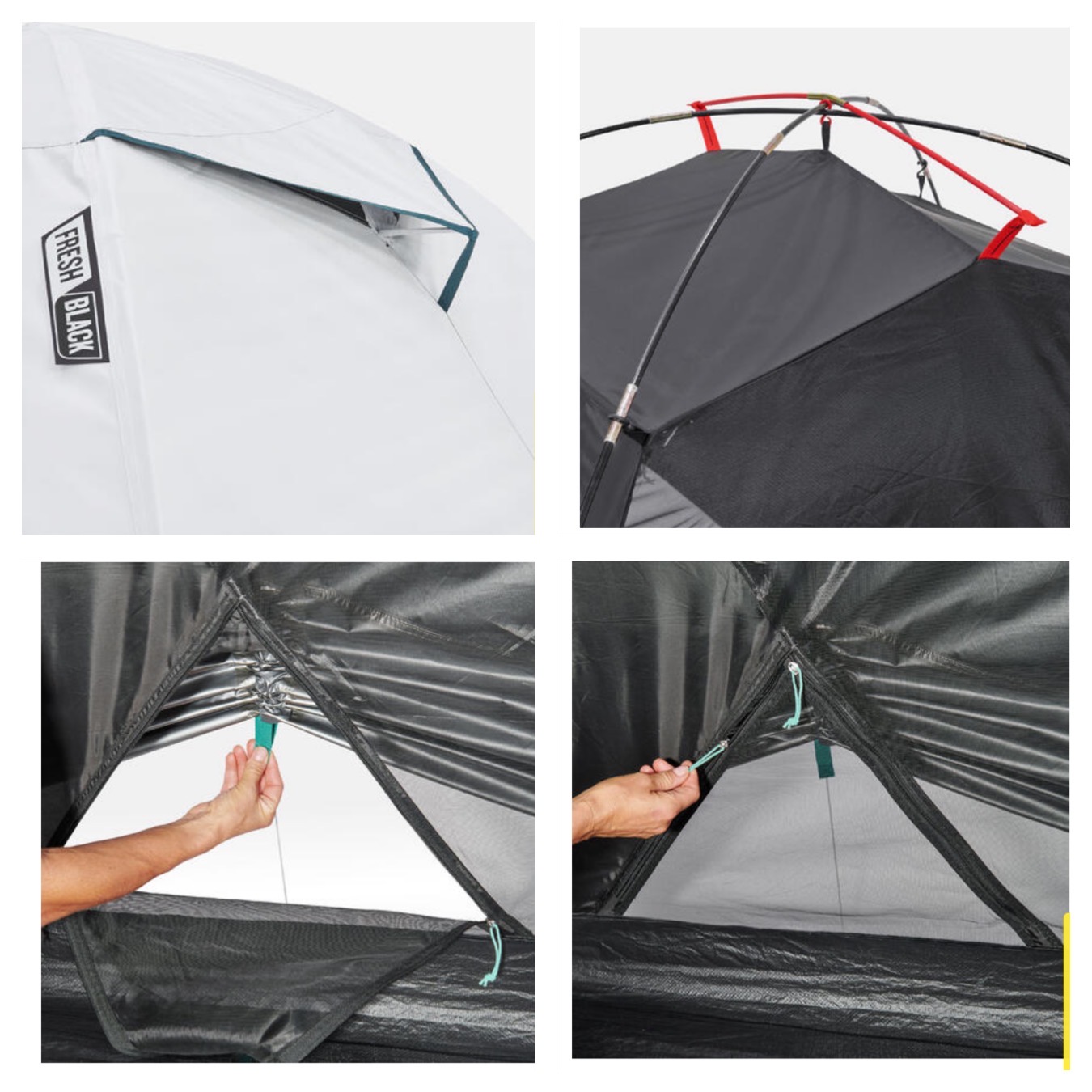 Casa de campaña arpenaz Quechua fresh & black Impermeable - 3 personas