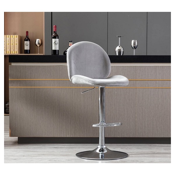 Banco neumático  velvet gris