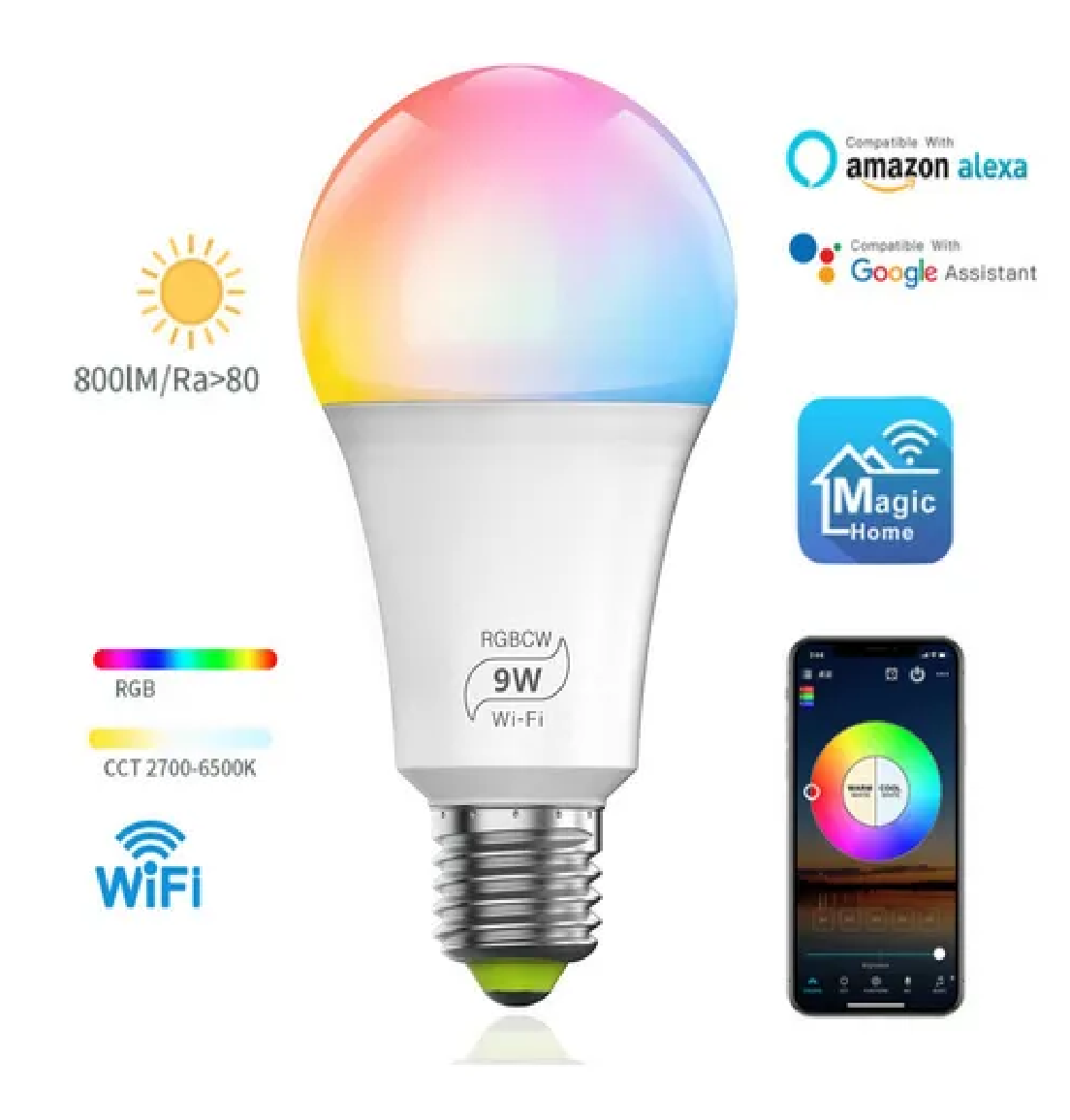 Led Bulb Bombillas Wifi Google Home Led Bulb Bombillas Para Google