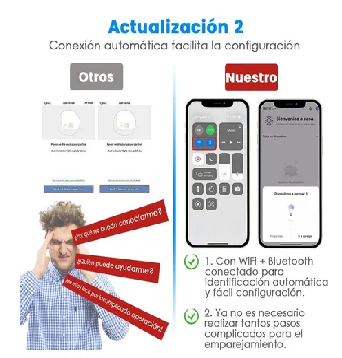 Set Focos Led Inteligentes Wifi 10w 1000lm Bomblla Alexa