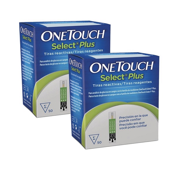 Tiras reactivas one touch select plus 100 piezas