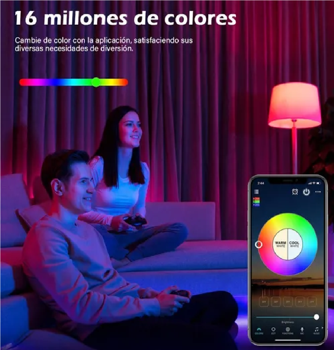 Duo Focos Alexa Inteligente Wifi 10w Googleassistant 2 Pzs