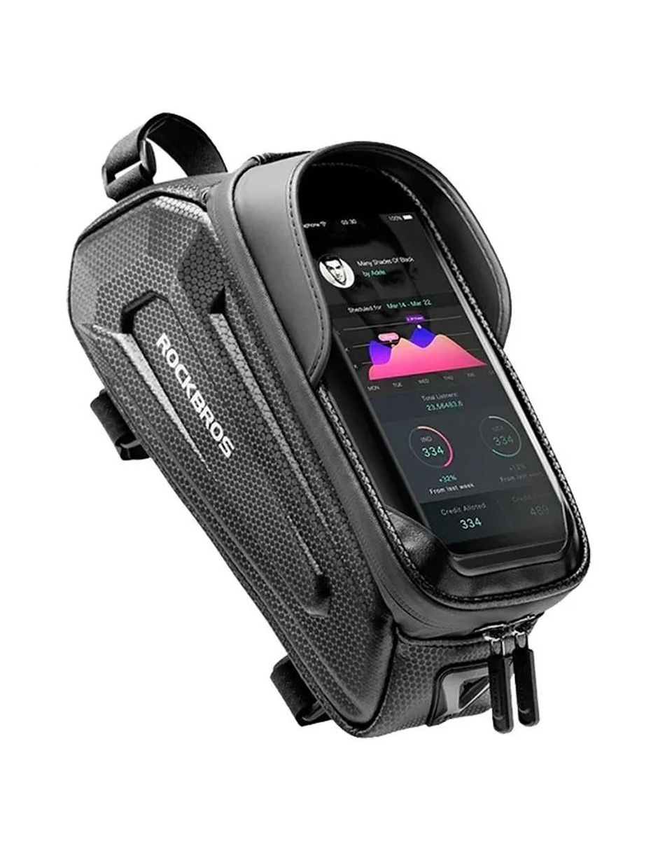 Bolsa Impermeable Petukita Box Porta Celular Para Bicicleta B68 Negro