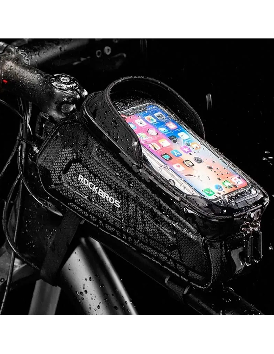 Bolsa Impermeable Petukita Box Porta Celular Para Bicicleta B68 Negro