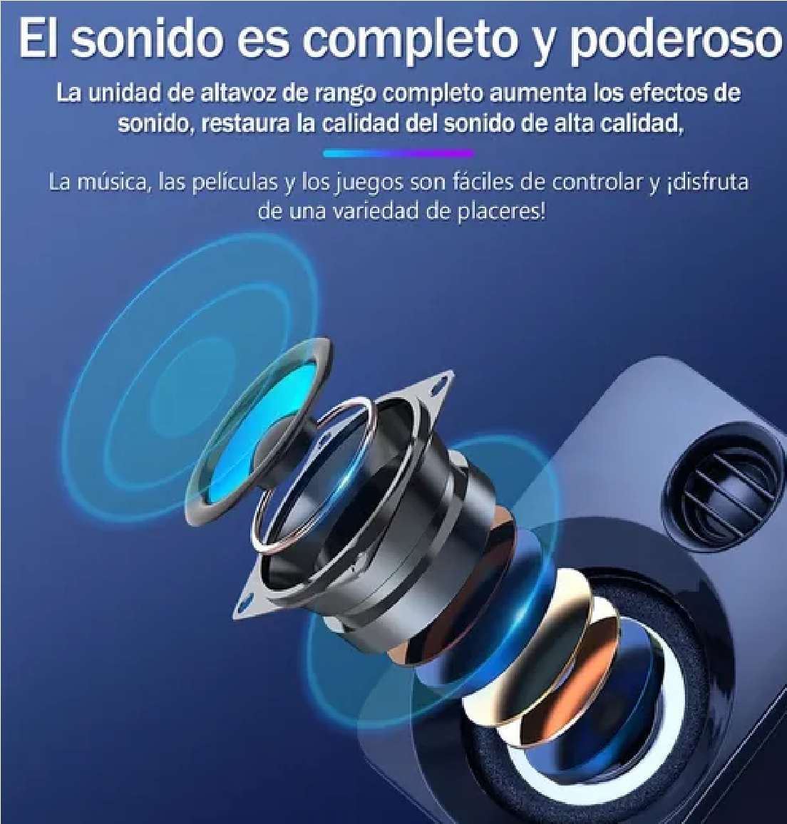 Bocinas Para Pc Altavoz Multimedia Portátil Subwoofer