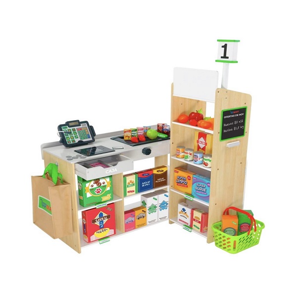 Centro de juego supermercado con accesorios