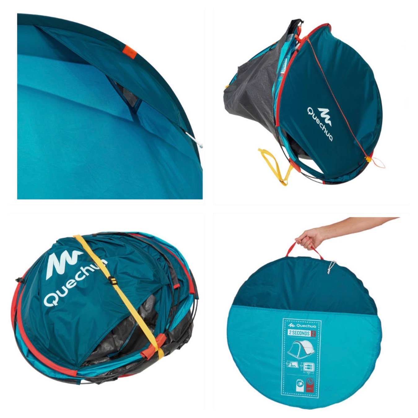 Casa de campaña 2 seconds Quechua 2 personas 