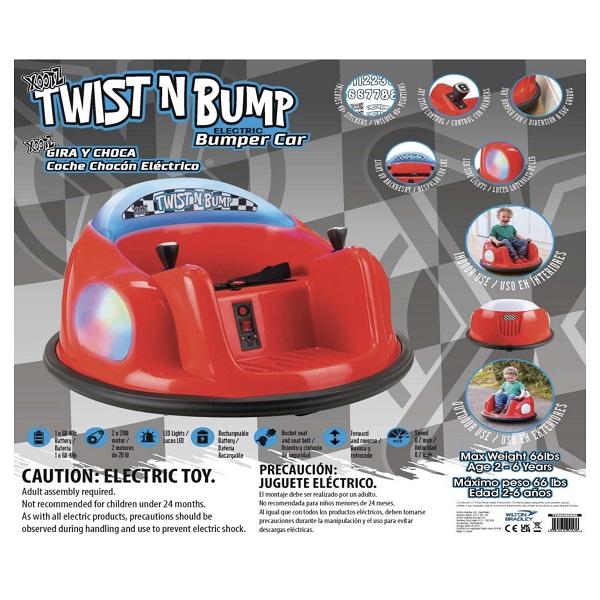 Bumper car xootz twist and bump rojo