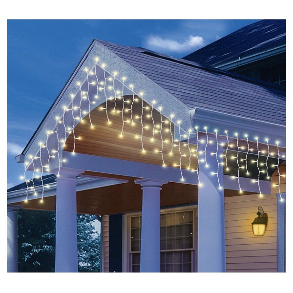 Cascada de luces led con 90 luces cálidas