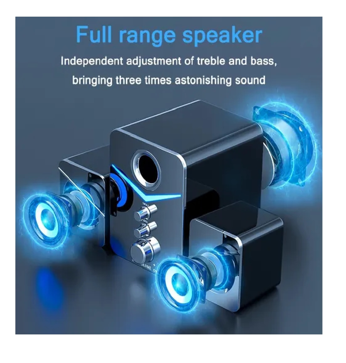 Juego Bocina Subwoofer Portátil Multimedia Con Cable Bluetooth