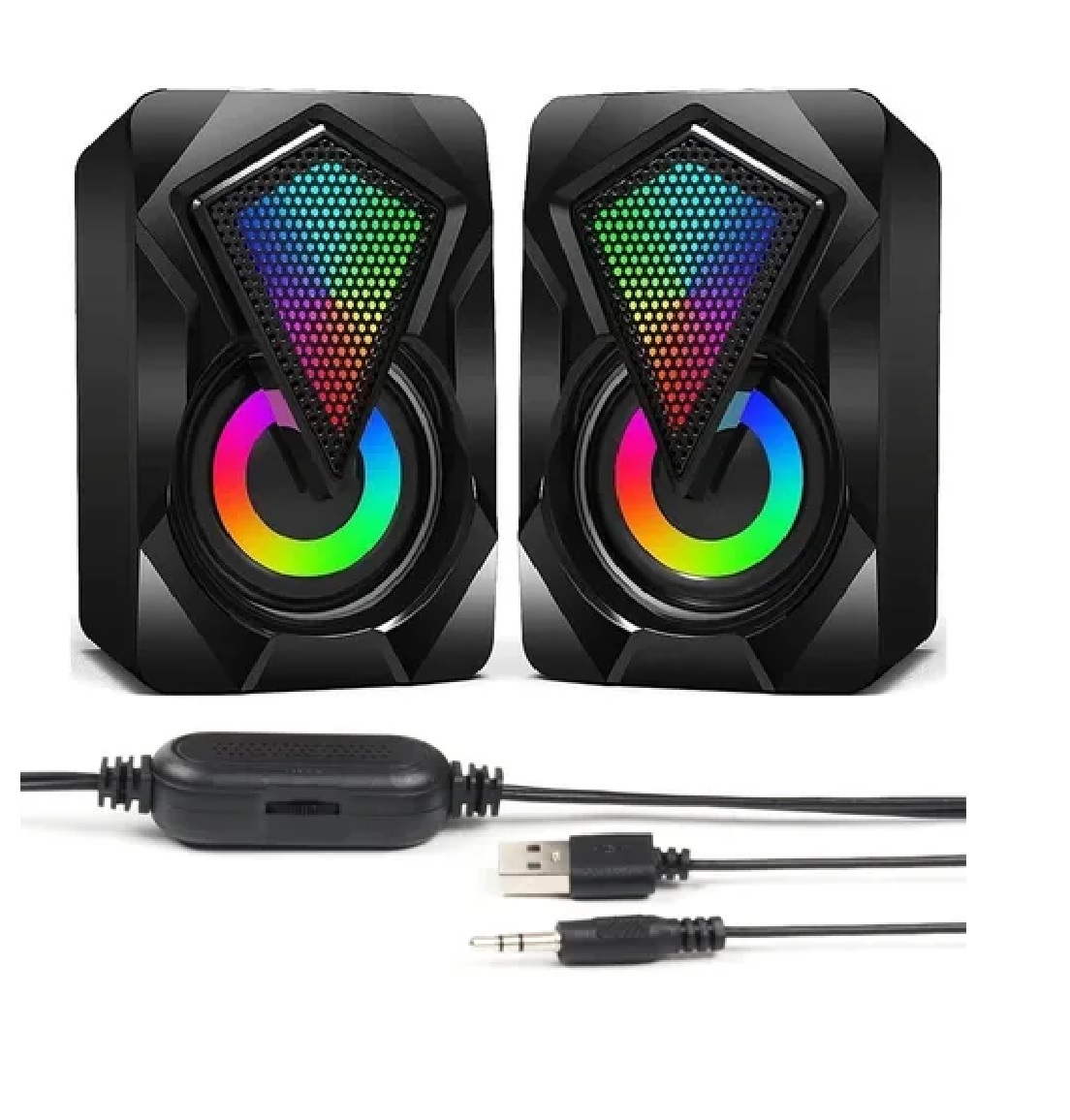 Bocinas Gamer Para Pc Con Subwoofer Altavoces Con Luz Rgb