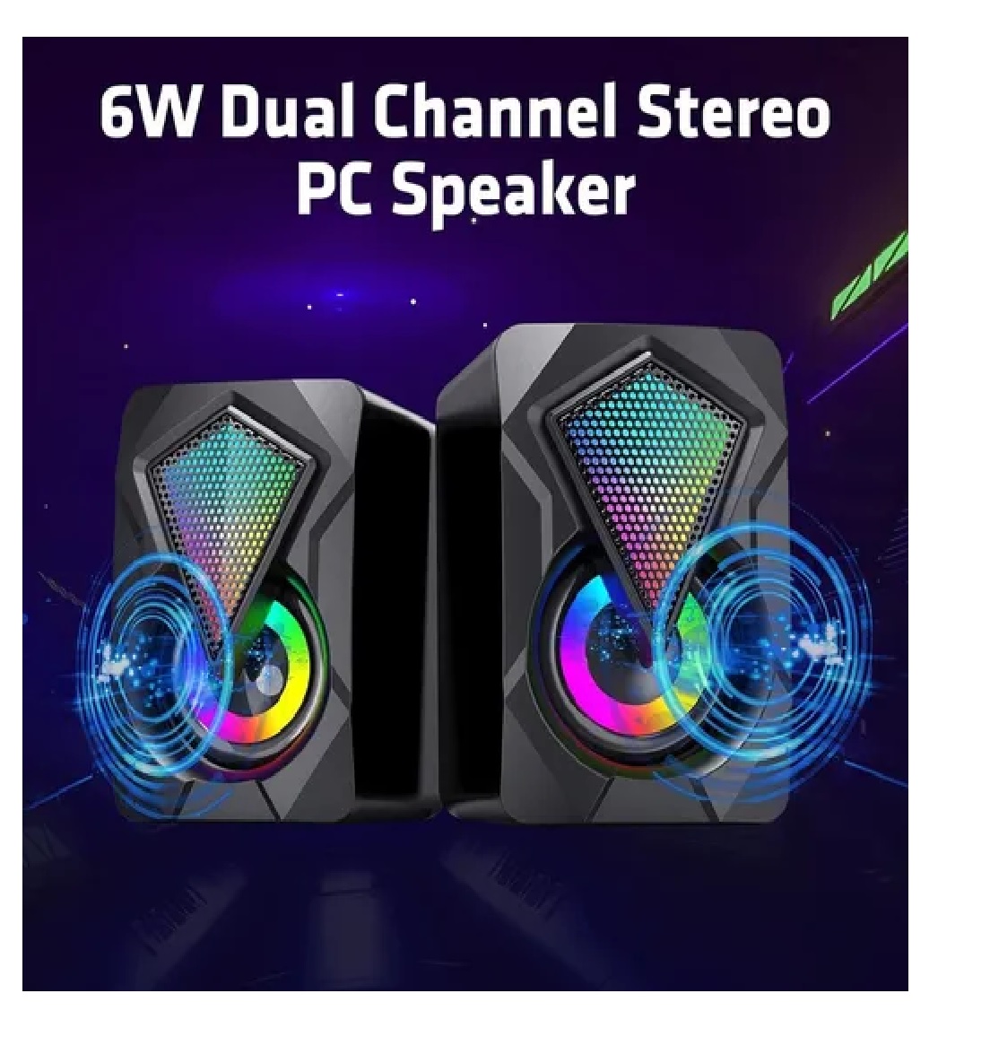 Bocinas Gamer Para Pc Con Subwoofer Altavoces Con Luz Rgb