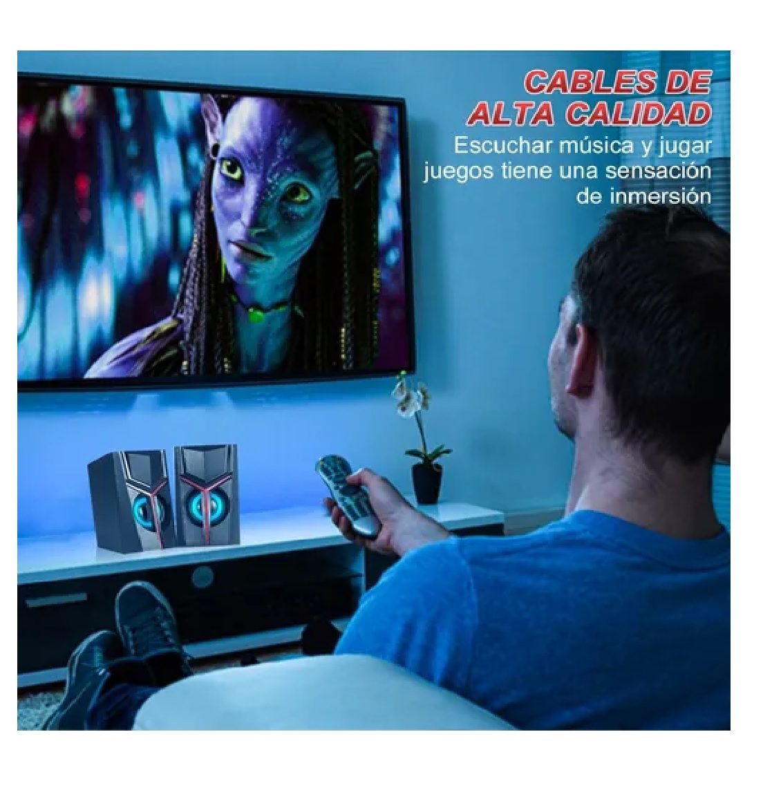 Bocinas Para Pc Pantalla Iluminación Alámbricas Usb Estéreo