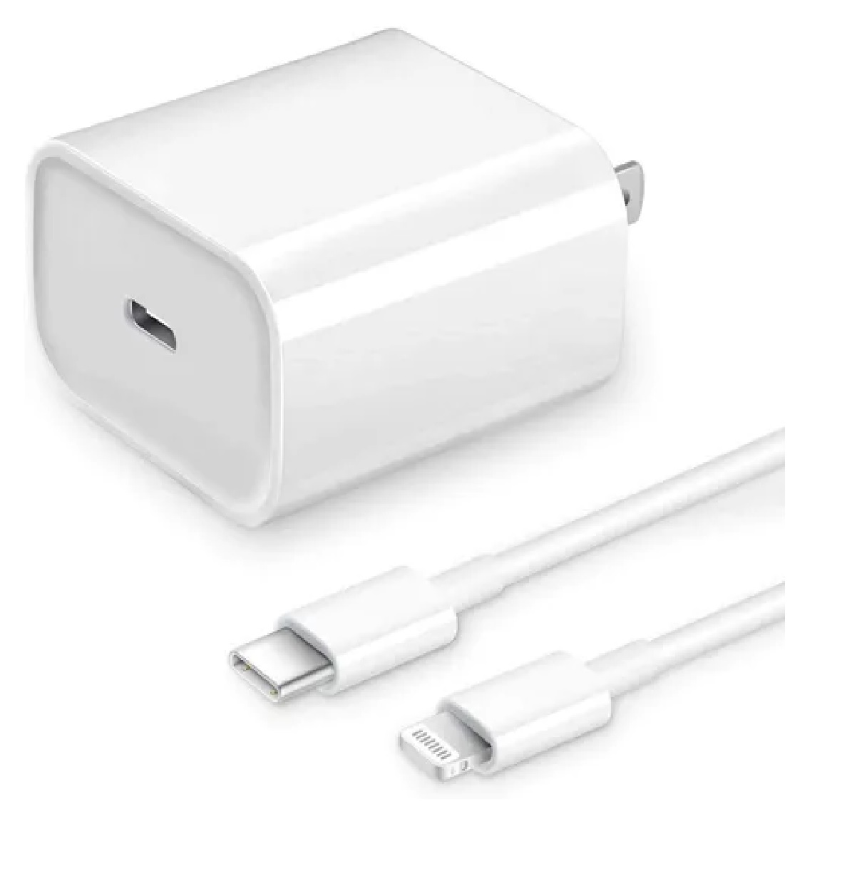 Cargador Carga Rápida Para Iphone12 + Tipo C Cable Lightning