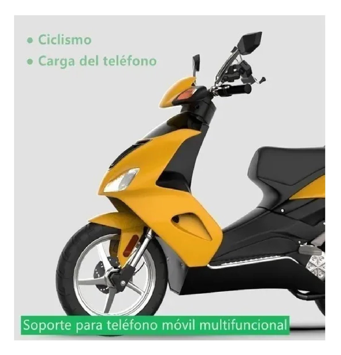 Base Soporte De Celular Para Moto Bicicleta Cargador Usb