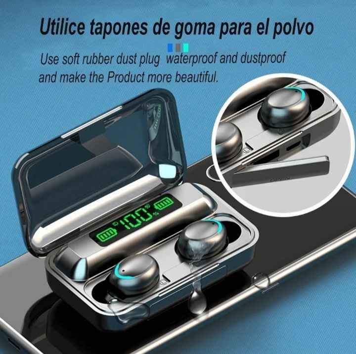 Audífonos Inalámbricos F9-5 Negro Bluetooth 5.0 Manos Libres