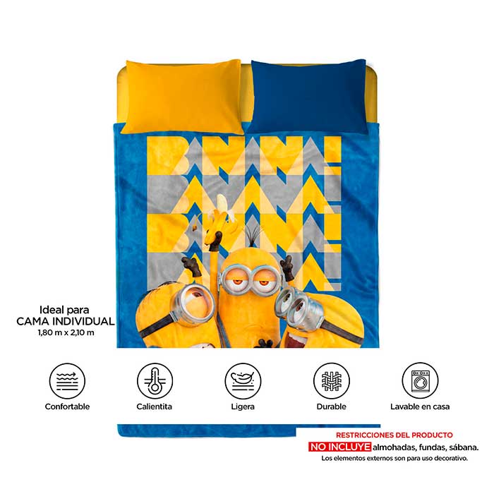 Cobertor Serenity Matrimonial MINIONS