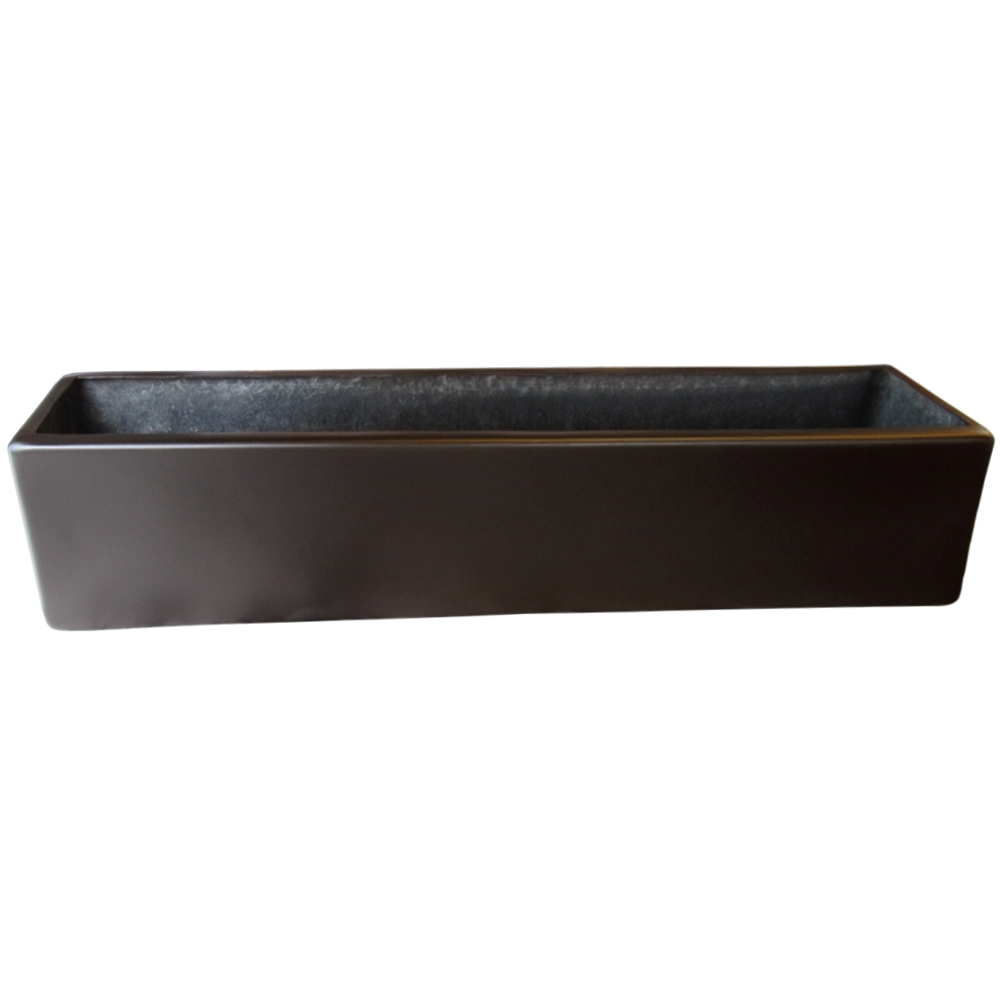 Maceta Jardinera de Fibra de Vidrio de 100 X 20 X 20 Chocolate*