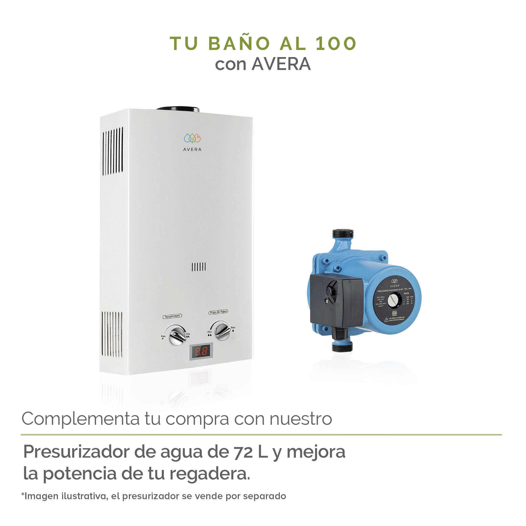 AVERA Calentador Boiler de Agua Instantáneo para Gas Natural 3 y medio servicios C16LNAT