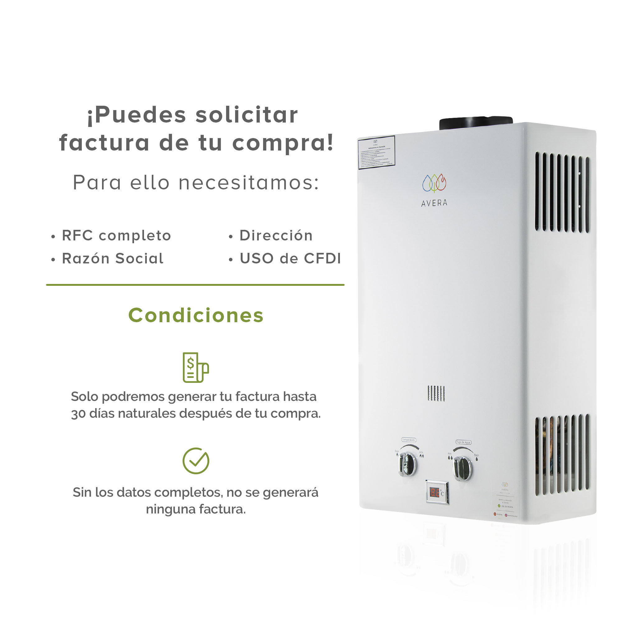 AVERA Calentador Boiler de Agua Instantáneo para Gas Natural 3 y medio servicios C16LNAT