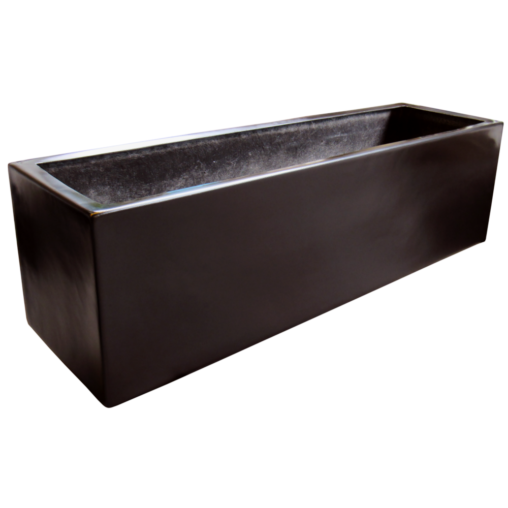 Maceta Jardinera de Fibra de Vidrio de 100 X 30 X 30 Chocolate*