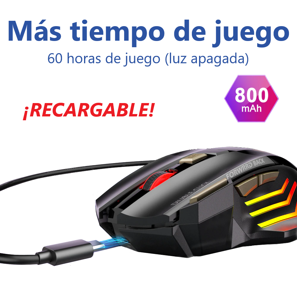 Mouse Gaming Inalámbrico Óptico Pro Gamer Dpi Ajustable