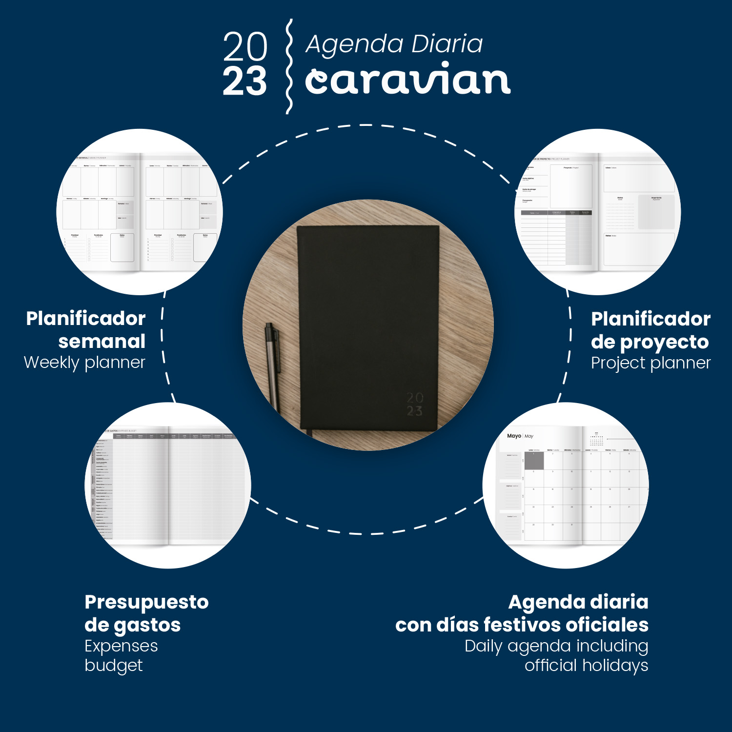 Agenda Diaria PRO 2023 de Enero a Diciembre