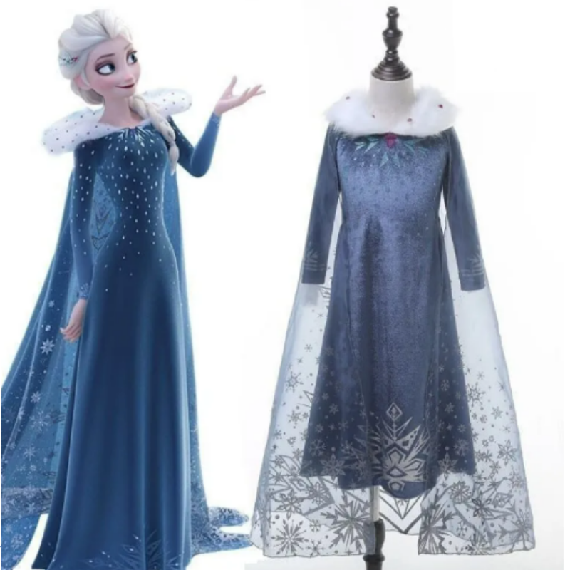 Vestido de fiesta Disfraz de Elsa Princesa Frozen
