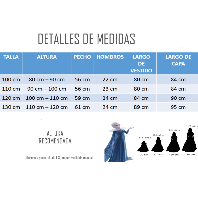 Vestido de fiesta Disfraz de Elsa Princesa Frozen 2