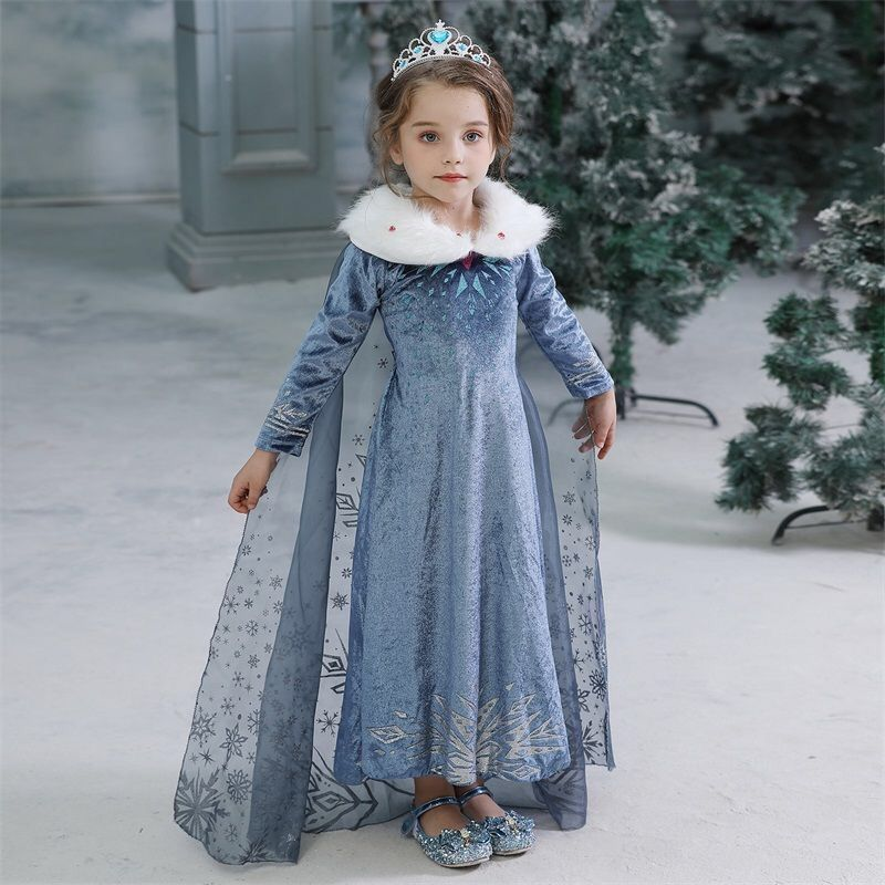 Vestido de fiesta Disfraz de Elsa Princesa Frozen 2