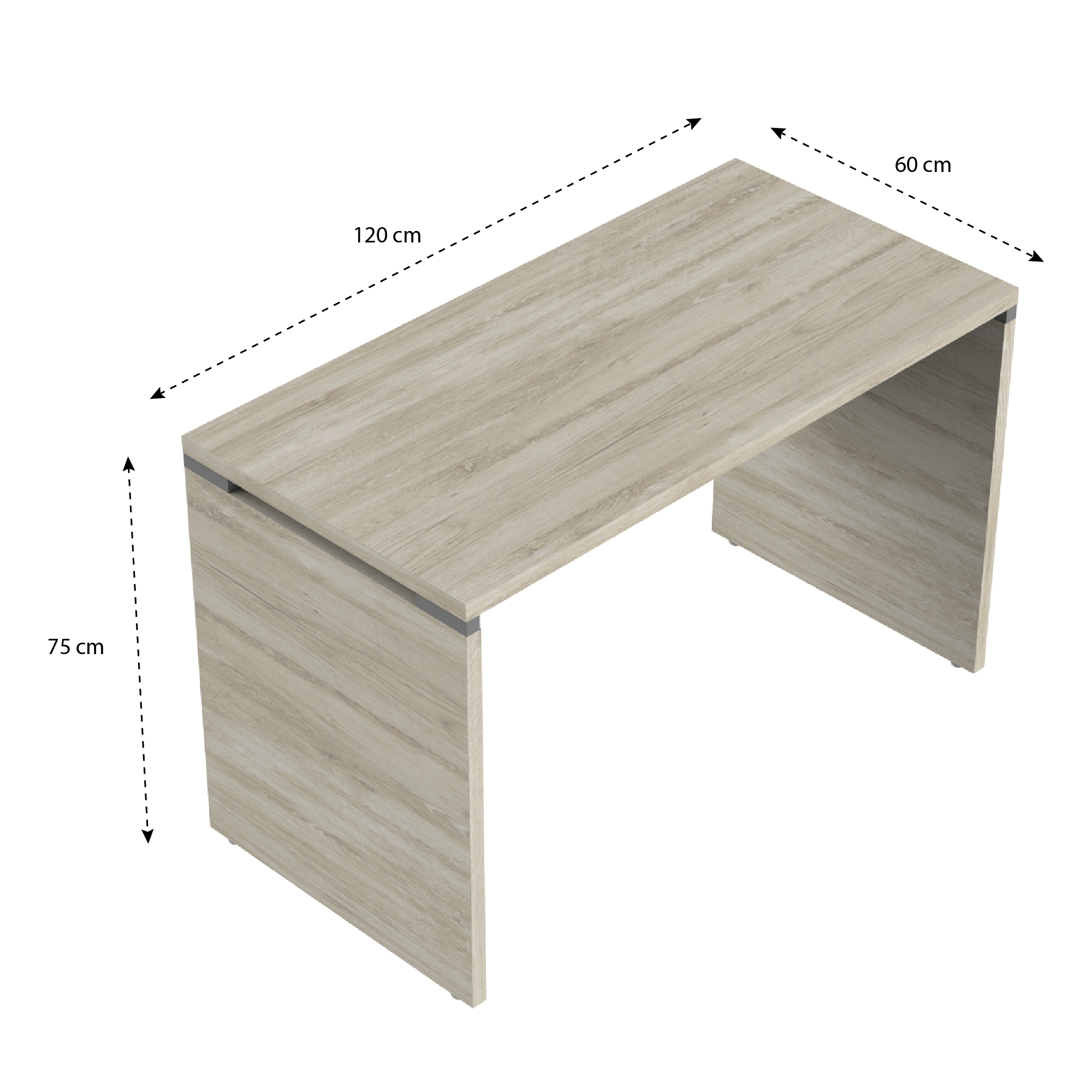 Línea Italia Escritorio STARK 794 | Color Encino Polar | Minimalista para Computadora Oficina, Home Office y Estudio. Fácil Armado, Diseño Moderno | Disponibilidad de colores en Nogal, Ébano Boreal, Ceniza, Caoba y Eucalipto.
