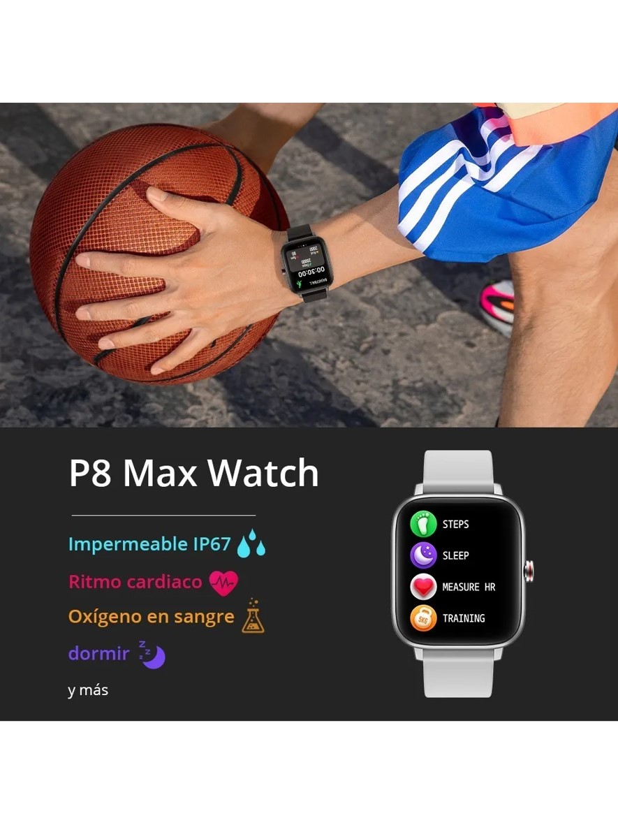 Smartwatch Reloj Inteligente Petukita Box P8 max Rosa