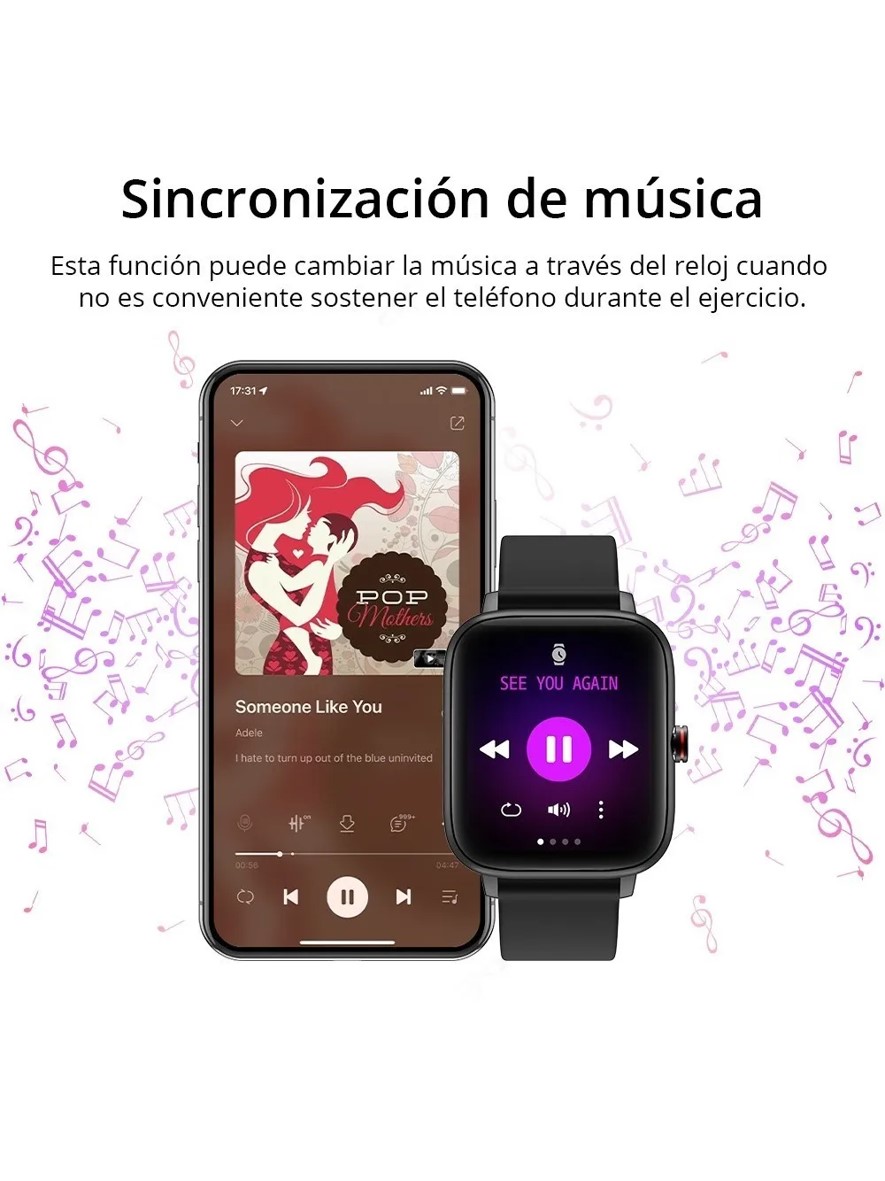 Smartwatch Reloj Inteligente Petukita Box P8 max Rosa