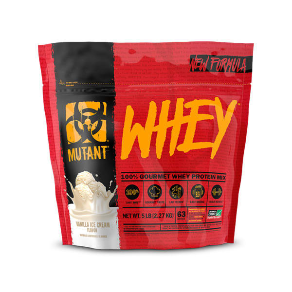 Whey Protein 100 % Mutant 5LB (61 serv) sabor vainilla