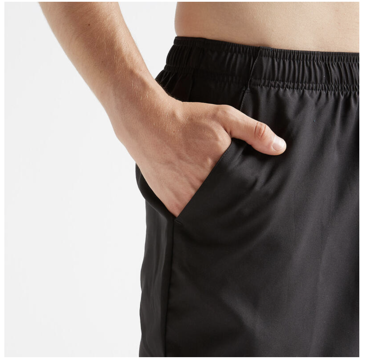 Short fitness hombre negro transpirable básico