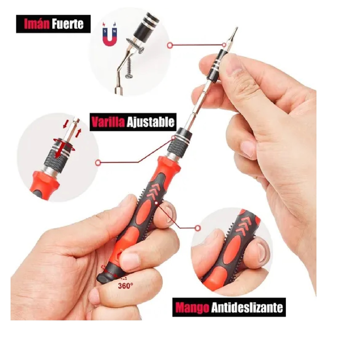  Kit Destornillador Torx Punta intercambiable Estuche