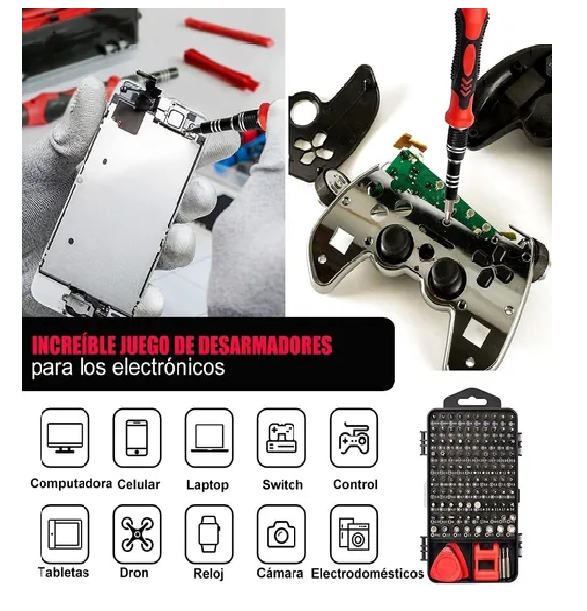  Kit Destornillador Torx Punta intercambiable Estuche