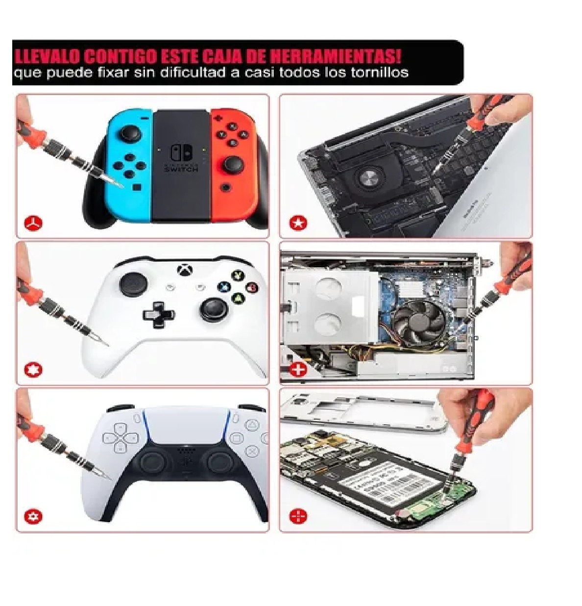  Kit Destornillador Torx Punta intercambiable Estuche