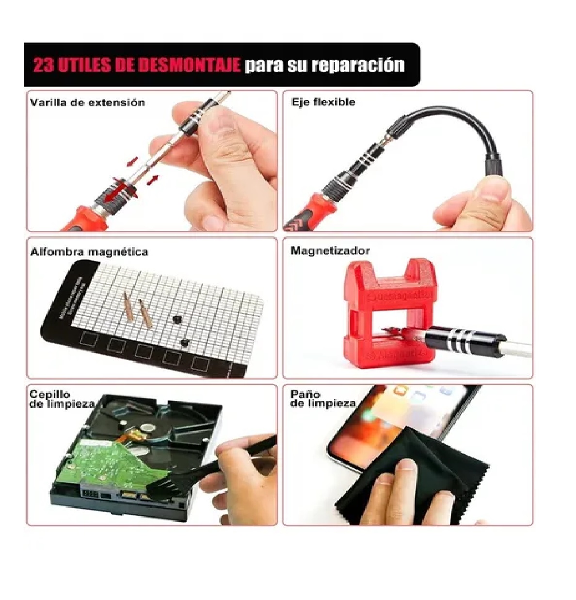  Kit Destornillador Torx Punta intercambiable Estuche