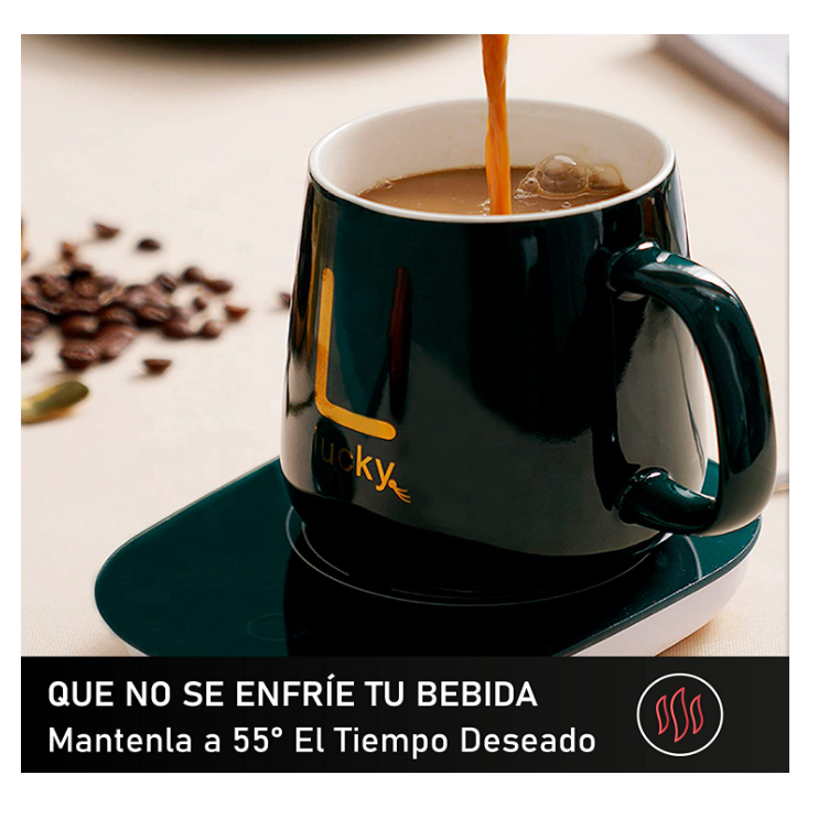 Taza De Cerámica Con Base Eléctrica Portátil Para Calentar