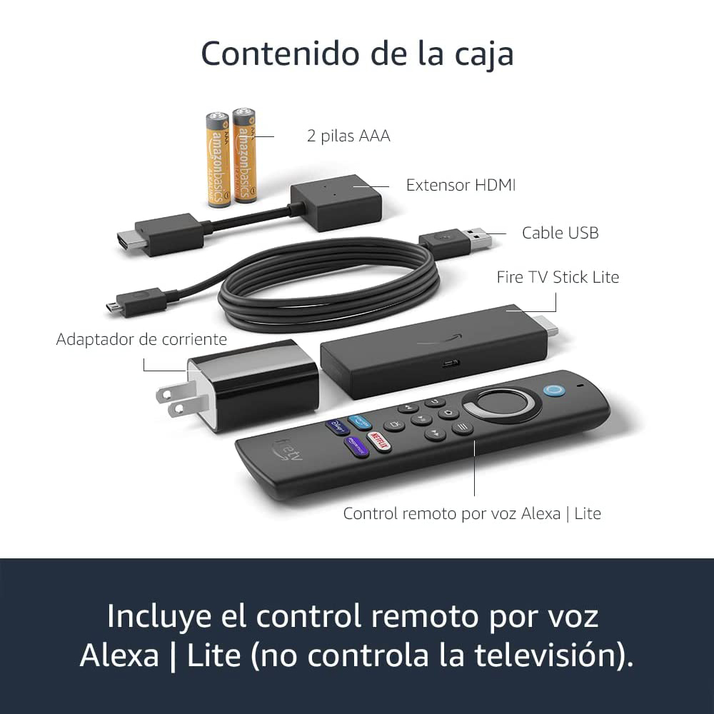 Amazon Fire TV Stick Lite de voz Full HD 8GB negro