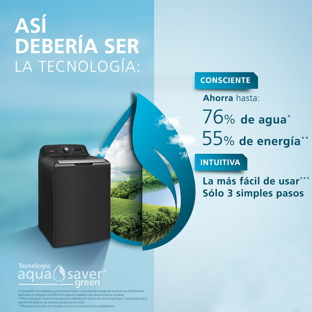 Lavadora Automática 22 kg Blanca Mabe - LMA72215WBAB0