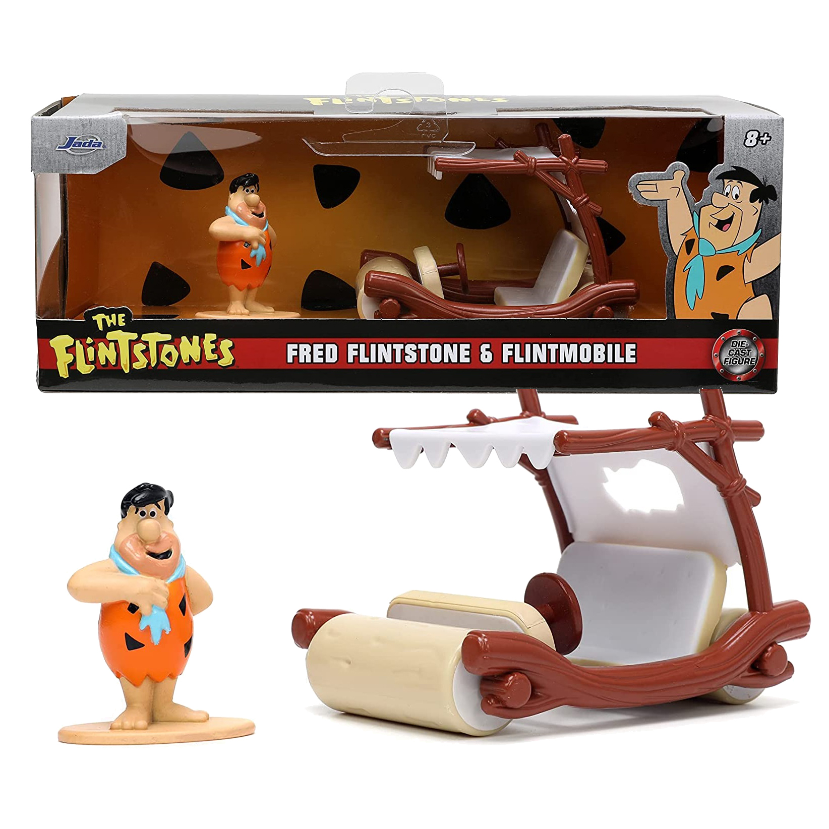 Pedro Picapiedra y Trocomovil Flintstones Jada Toys Escala 1:32